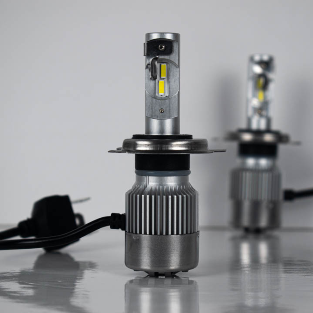 PAR DE BOMBILLOS LED R3- H4 DISIPADOR DE CALOR