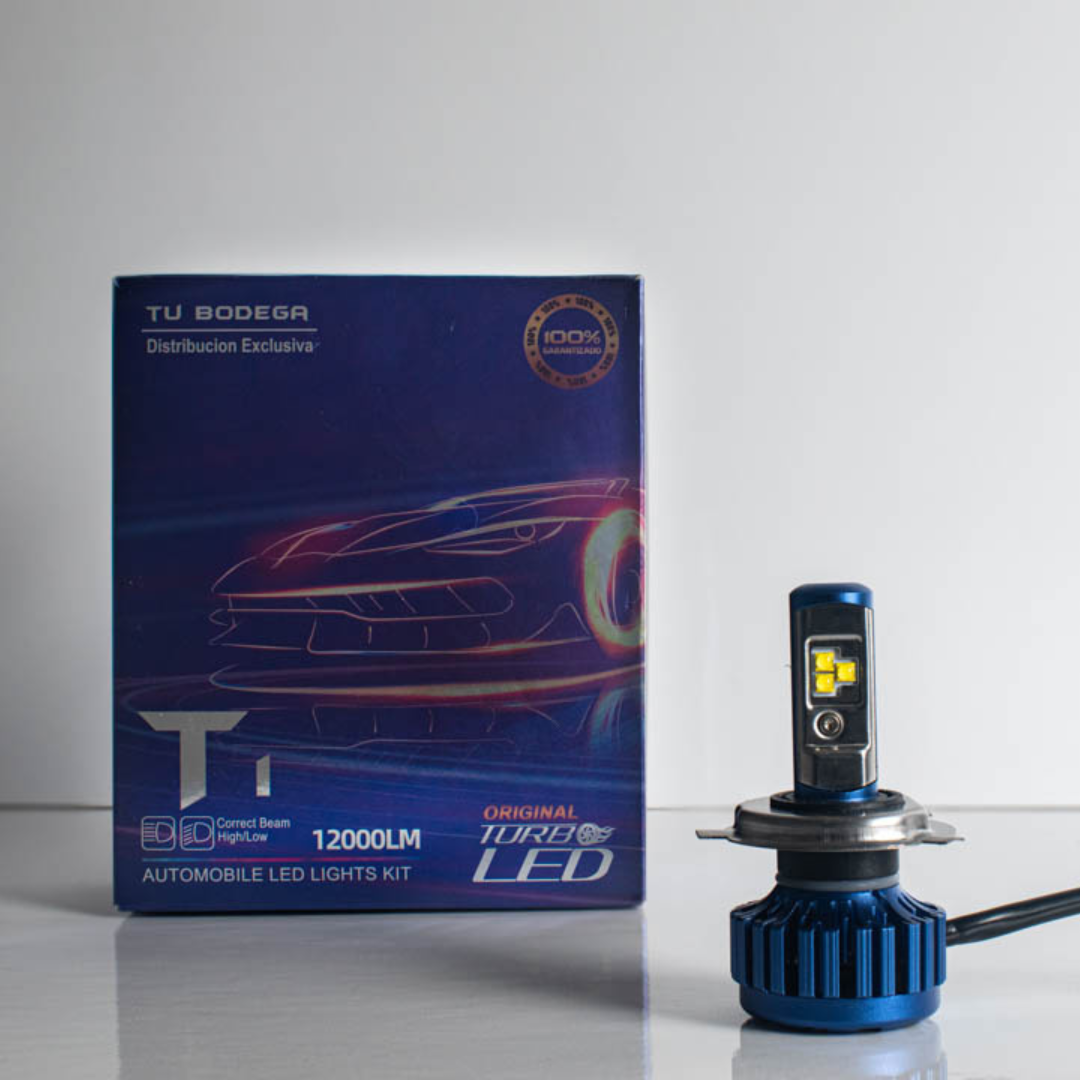 PAR DE BOMBILLOS TURBO LED H4 ALTA POTENCIA