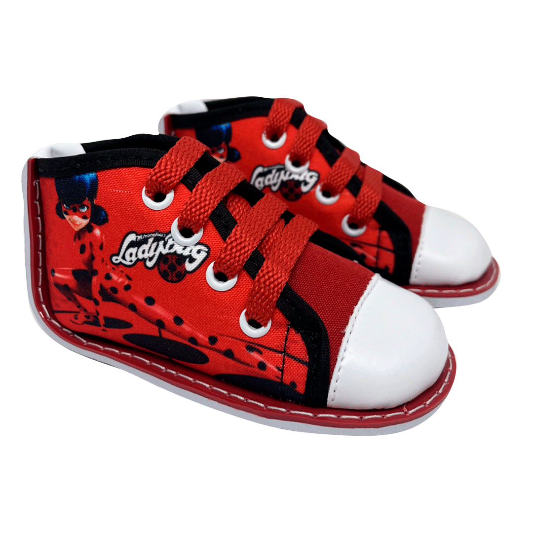 ZAPATO BOTA NO TUERCE ESTAMPADO LADY BUG