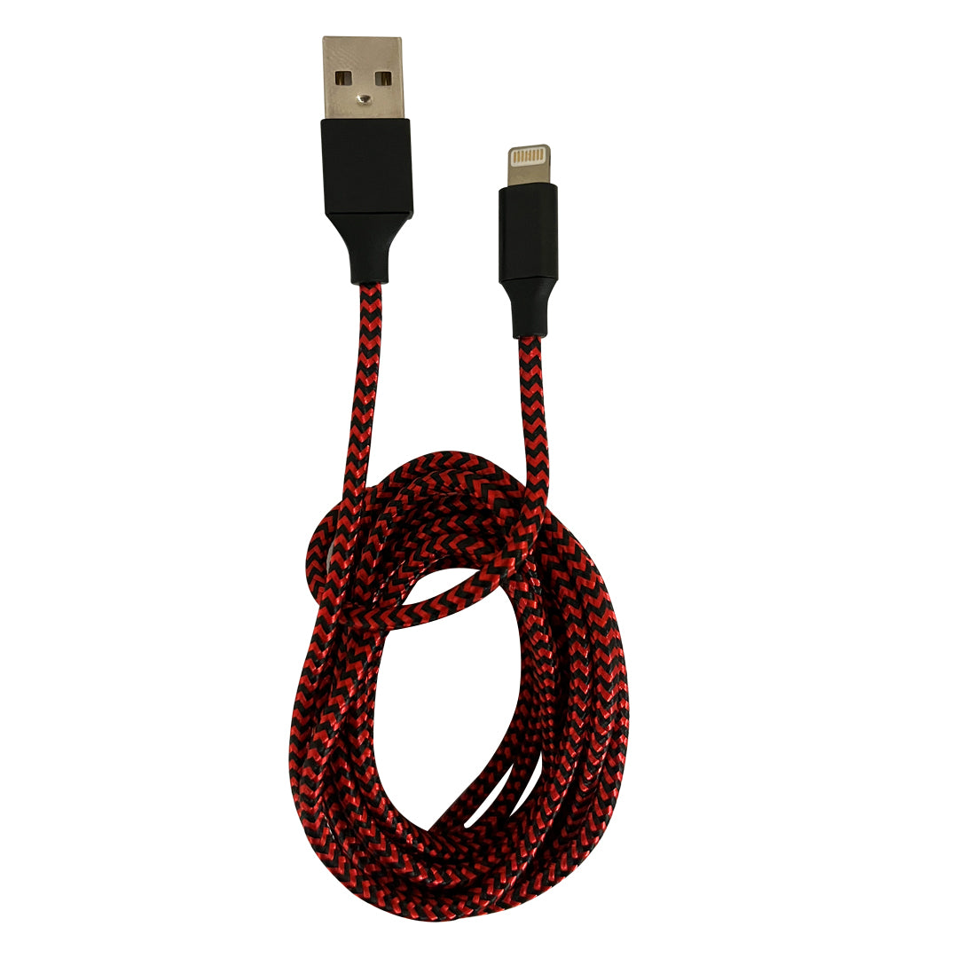 CABLE IPHONE NYLON 2 MTS USB A LIGHTNING