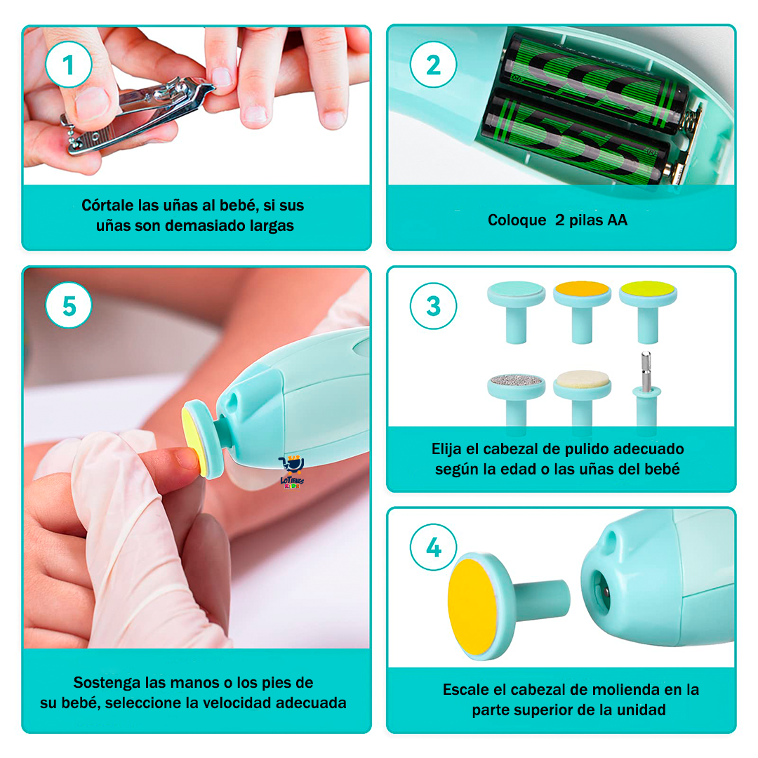 LIMA ELÉCTRICA DE UÑAS PARA BEBÉ