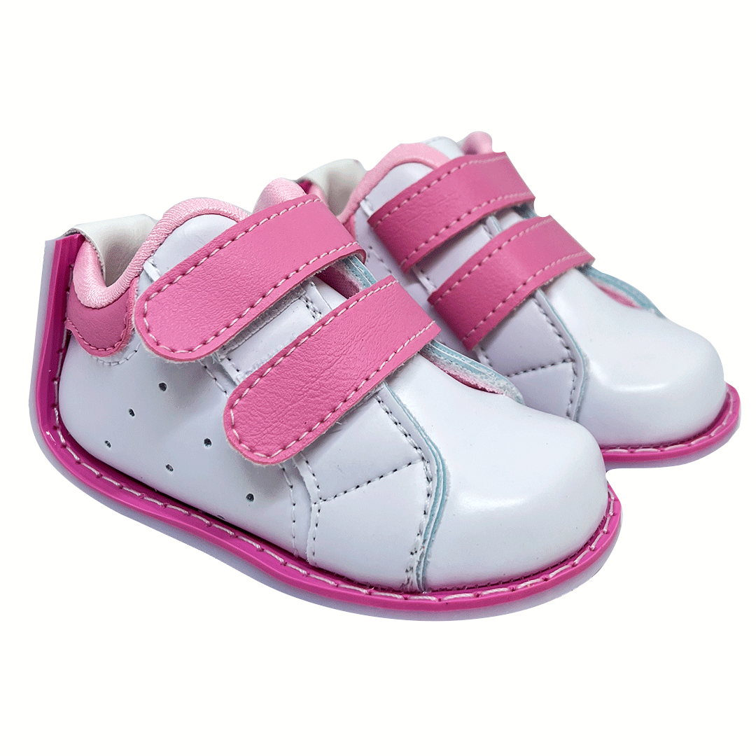 TENIS VELCRO LED ROSADO