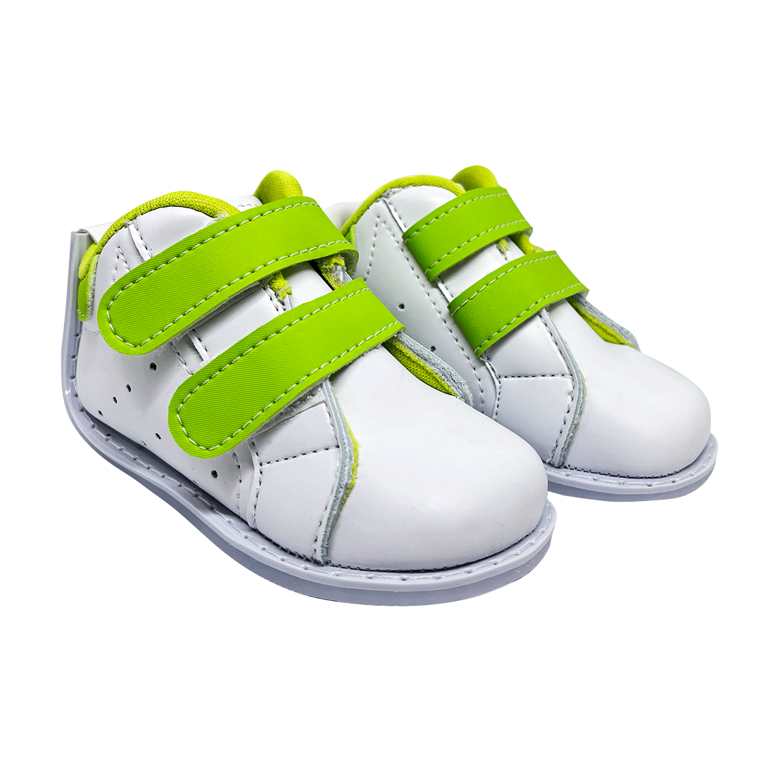 TENIS VELCRO LED VERDE MANZANA