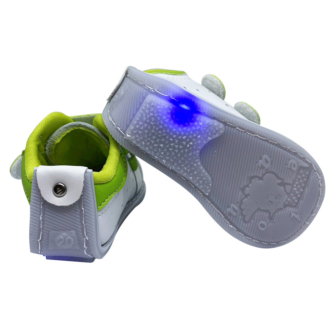 TENIS VELCRO LED VERDE MANZANA