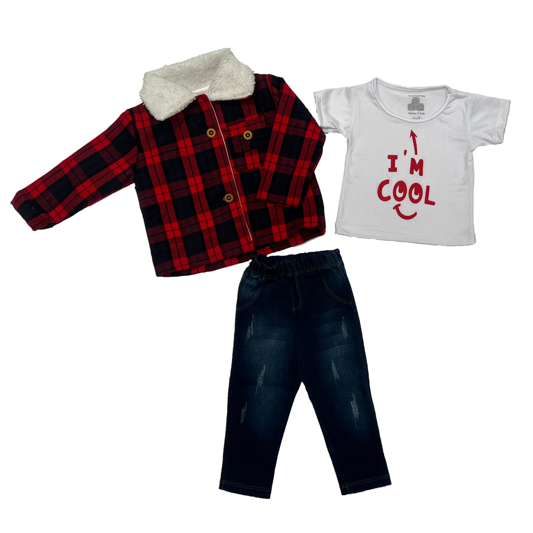 CONJUNTO TRES PIEZAS LEÑADOR UNISEX