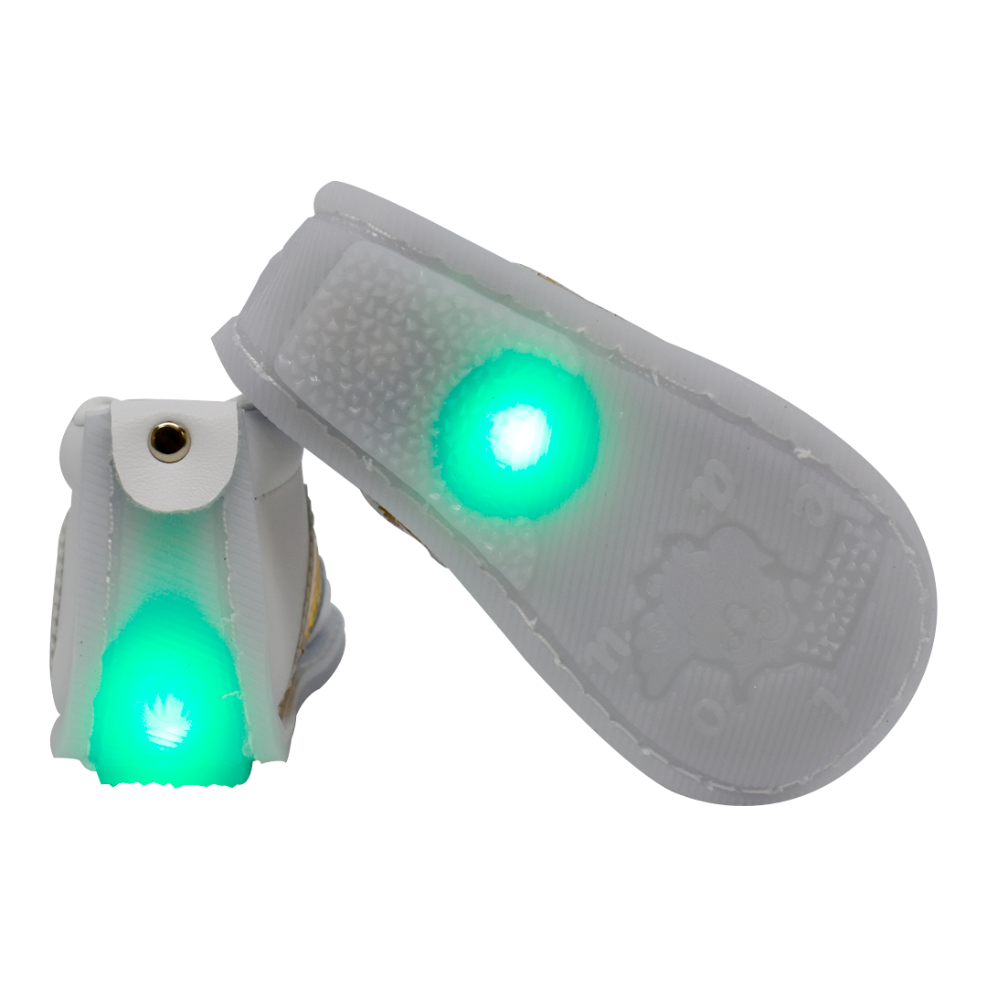 ZAPATO NO TUERCE TENIS GRS LUZ LED DORADO