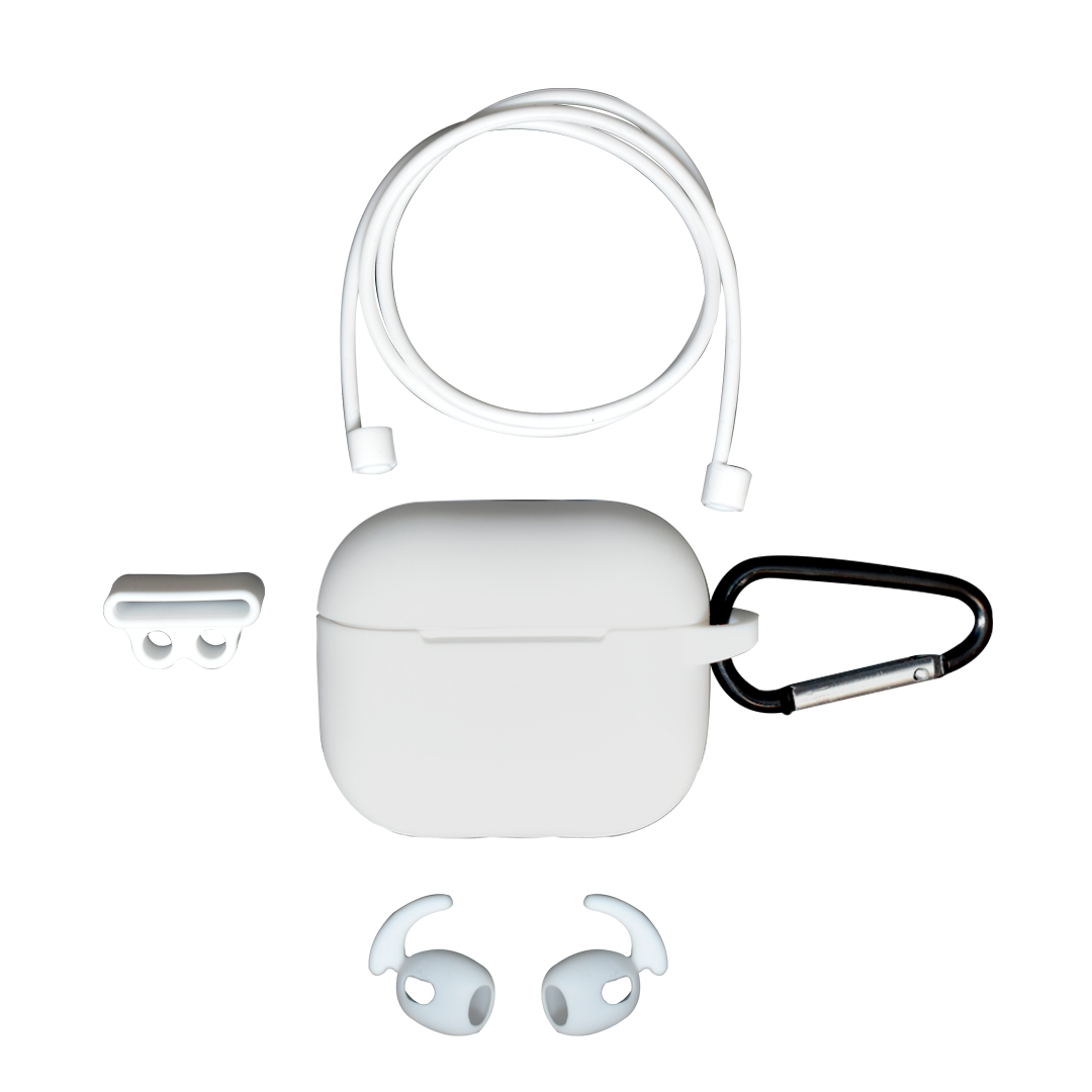 FORRO PROTECTOR CON ACCESORIOS 5 EN 1 PARA AIRPODS PRO