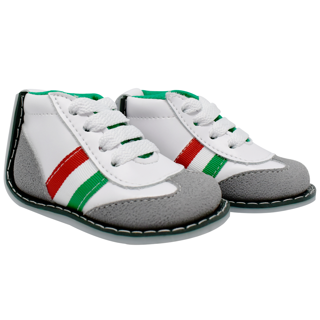 ZAPATO NO TUERCE TENIS GRS LUZ LED ITALIA VERDE