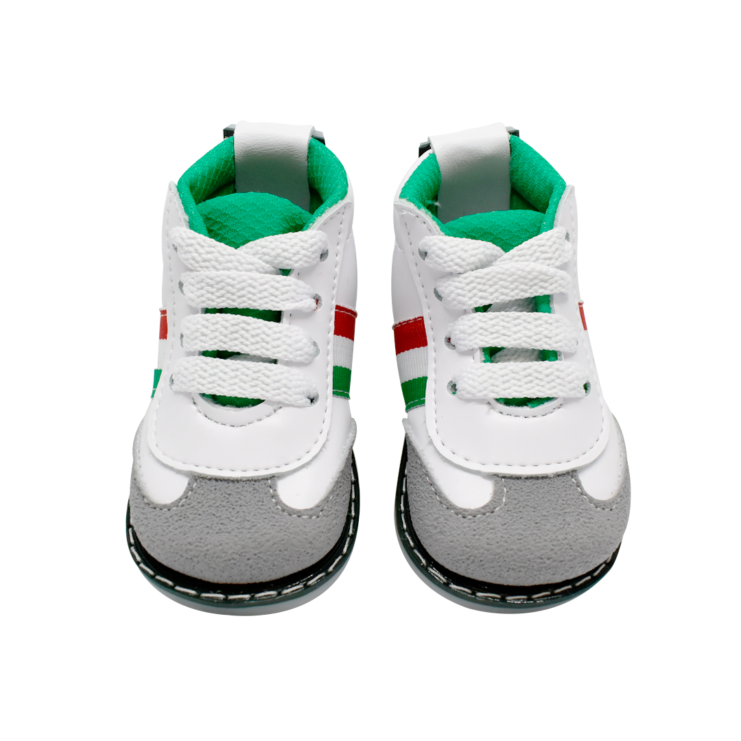 ZAPATO NO TUERCE TENIS GRS LUZ LED ITALIA VERDE