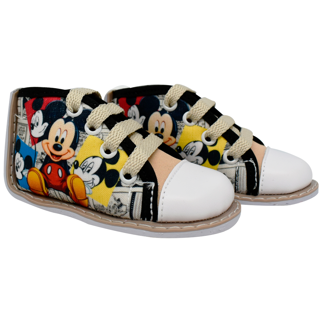 ZAPATO BOTA NO TUERCE ESTAMPADO MICKEY