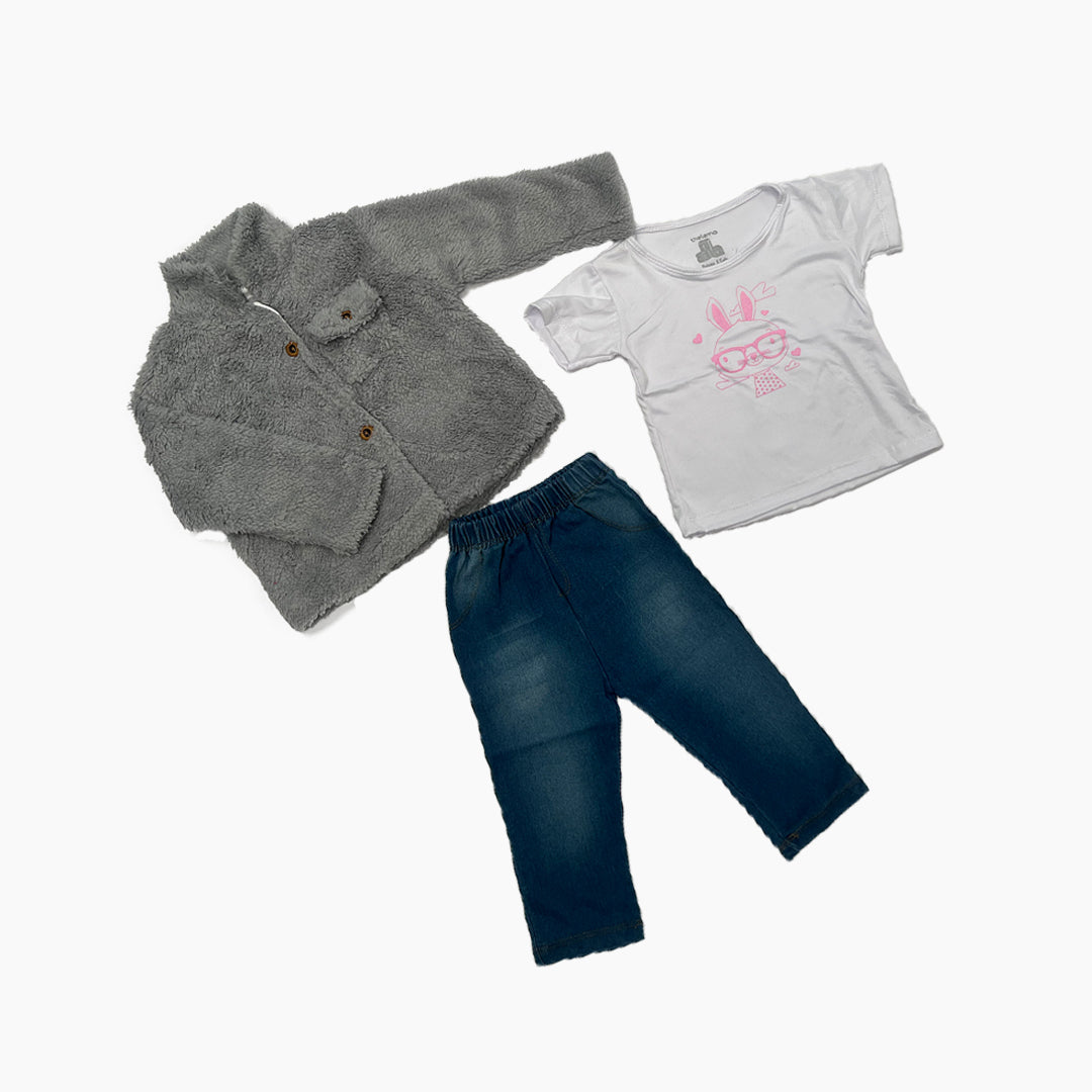 CONJUNTO TRES PIEZAS OVEJERO UNISEX