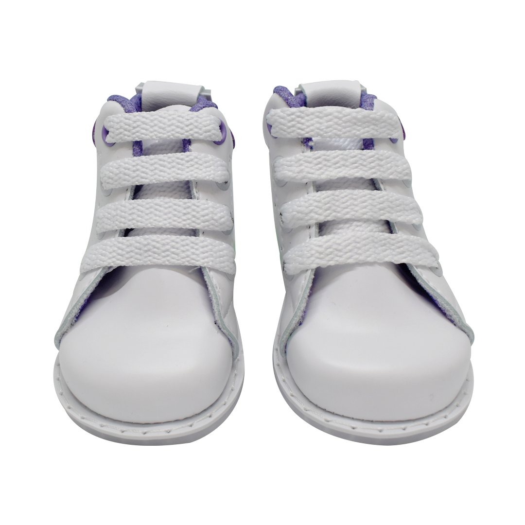 ZAPATO NO TUERCE TENIS STAN BLANCO LED LILA